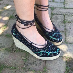 Platform espadrilles size 10 only worn once